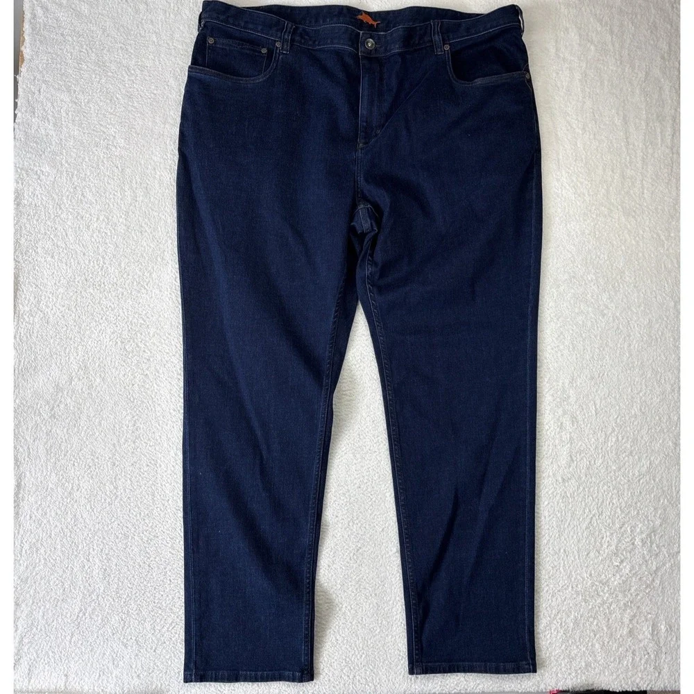 TOMMY BAHAMA 'Boracay' Mens Jeans 46/32 Dark Blue Stretch Denim Straight Leg